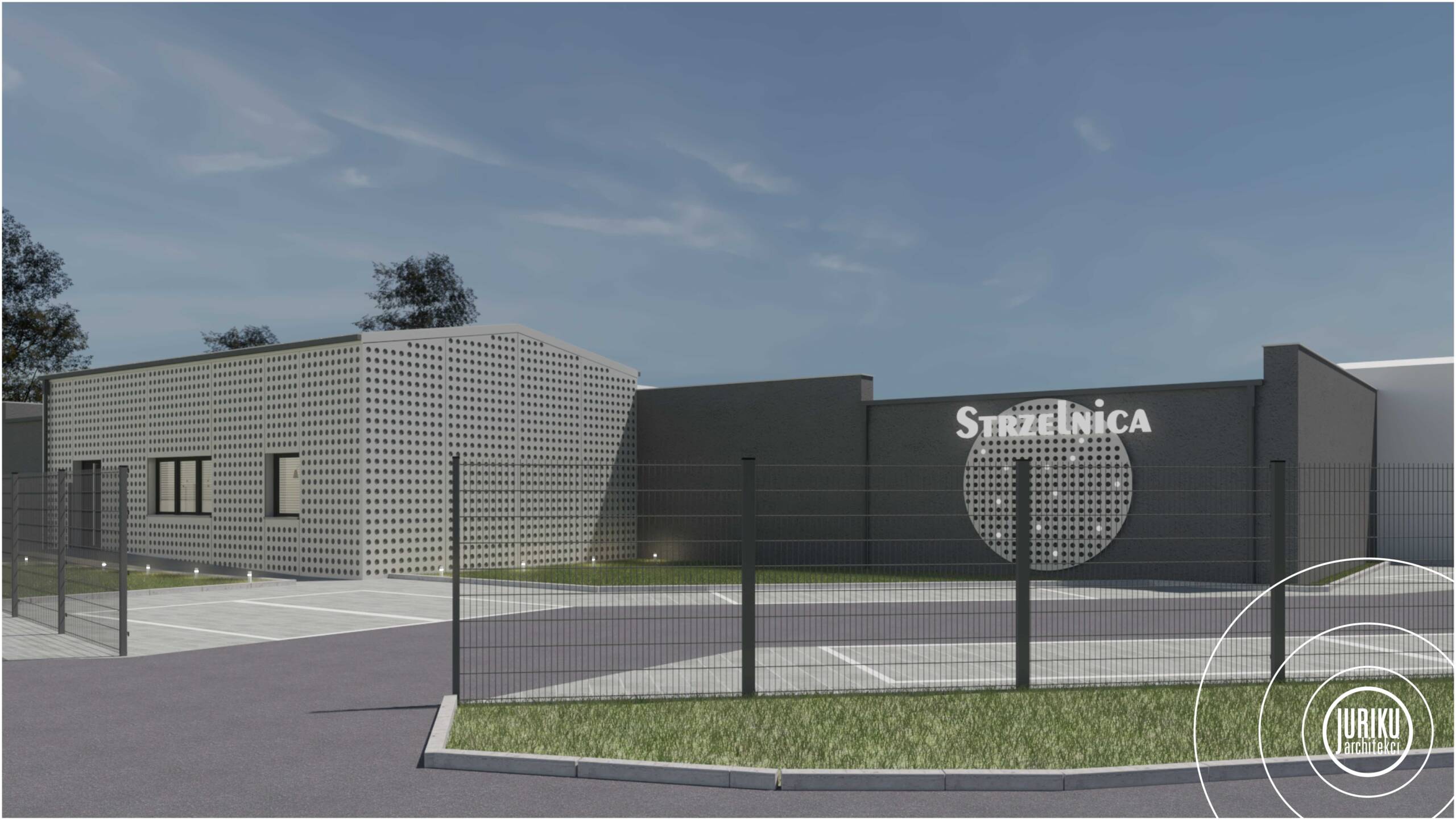 Wizualizacja nowej strzelnicy krytej w Rybniku - Ochojcu przy ul. Rybnickiej 26B